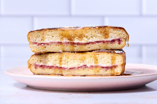 Stuffed French Toast with Raspberry Jam & Cream Cheese