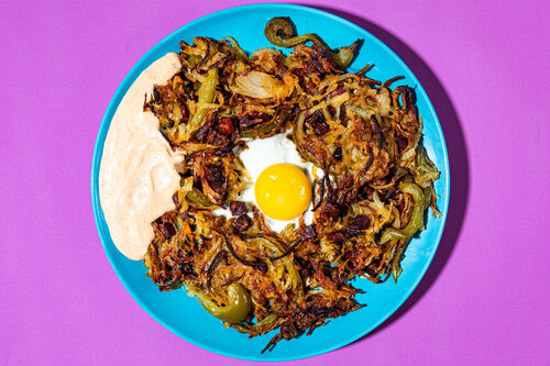 Rösti met chorizo en ei