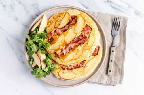 Pannenkoeken met spek & appel