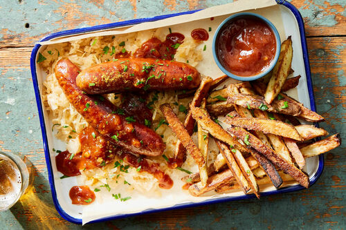 Currywurst & Sweet Potato Fries