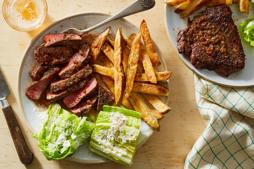 Pan-Roasted Ribeye Steak & French Fries