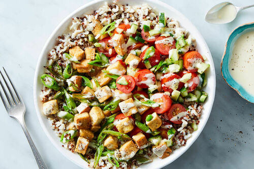 Tahini Shrimp Grain Bowl