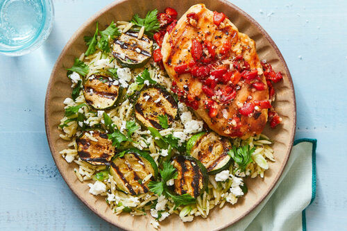 Grilled Chicken with Red Pepper Relish
