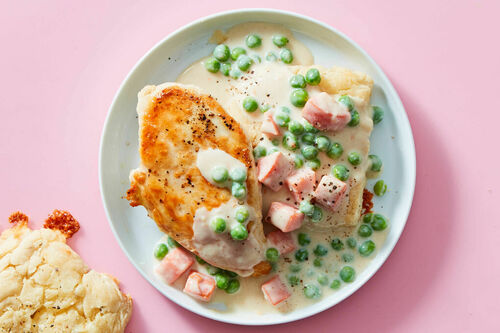 Pan-Roasted Chicken with Pot Pie Sauce
