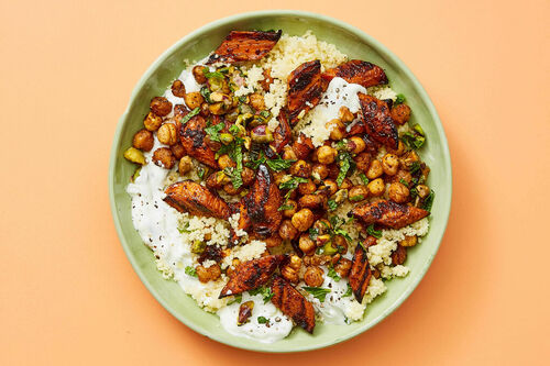 Spiced Roasted Carrot & Chickpea Bowl