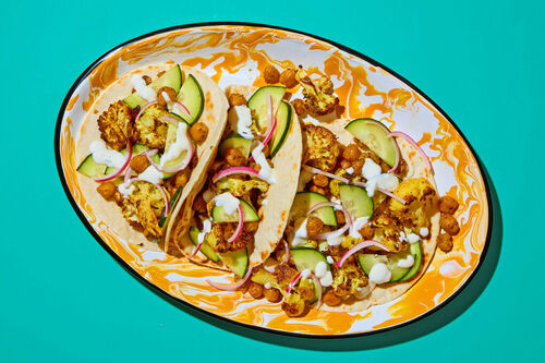 Greek-Inspired Vegetarian Gyro Tacos