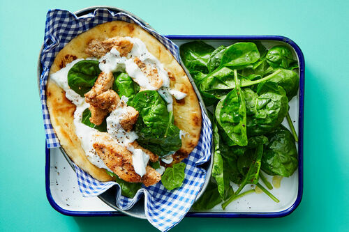 Mediterranean Pita with Readymade Chicken