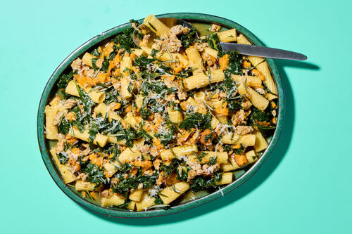 Chicken, Kale & Sweet Potato Pasta