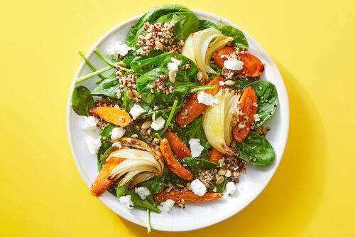 Super Greens Bowl with Honey Roasted Carrots