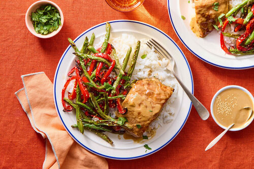 Martha's Best Sheet Pan Tamari-Miso Salmon