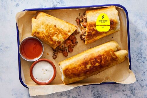 Express Recipe! Beef & Bean Burrito