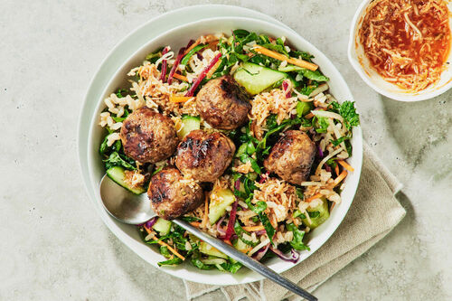 Nutritious Masala Lamb Meatball Salad
