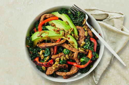 Carb-Conscious Spicy Beef Fajita Bowl