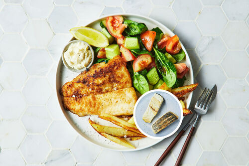 Pan-Fried Barramundi, Chips and Aioli
