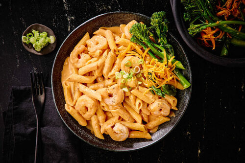 Creamy Gochujang Prawn Pasta
