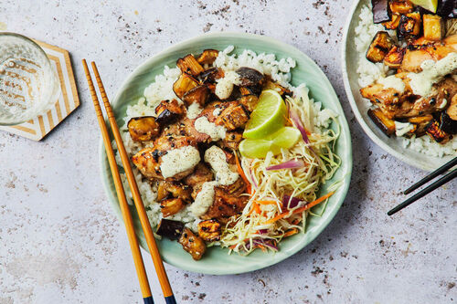 Japanese Chicken and Sesame Rice Bowl