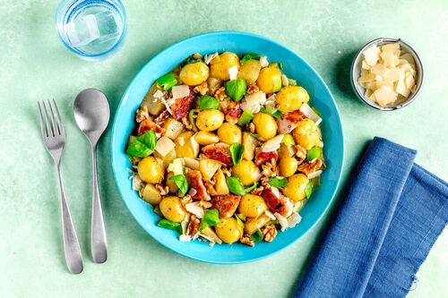 Kaas-gnocchi met kipstukjes