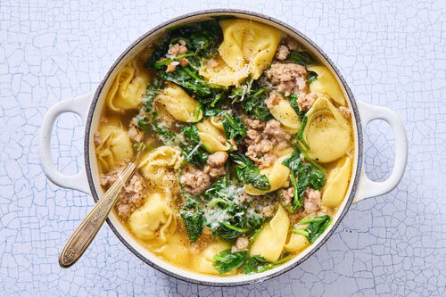 Express Recipe! Sausage & Tortelloni Soup