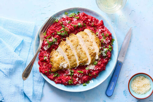 Peak Season! Beet Risotto & Za'atar Chicken