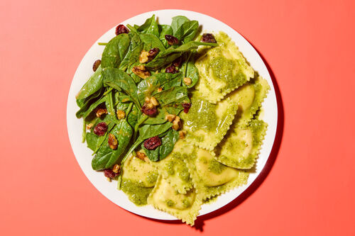 Butternut Squash Ravioli with Pesto