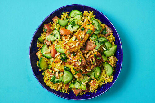 Golden Moroccan Haloumi
