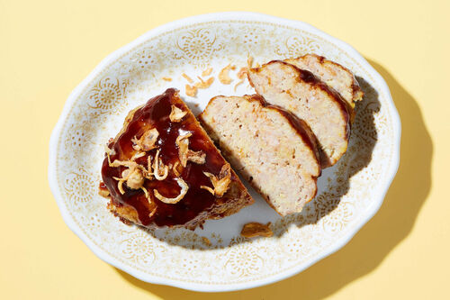 Pork Katsu Meatloaf with Crispy Onions