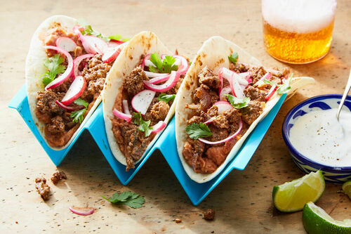 Grass-Fed Beef & Refried Bean Tacos