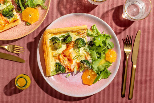 Zalmtaartje met broccoli