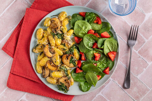 Ovenschotel met champignons en gnocchi