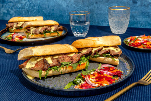 Amerikaanse bio-steak sandwich