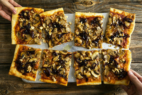 Truffelpizza met champignons