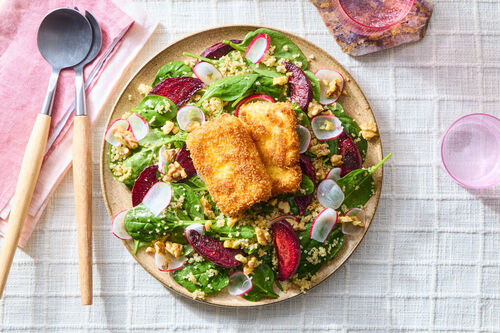 Roasted Beet & Crispy Feta Salad