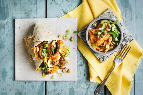Teriyaki-Hähnchenbrust im Wrap
