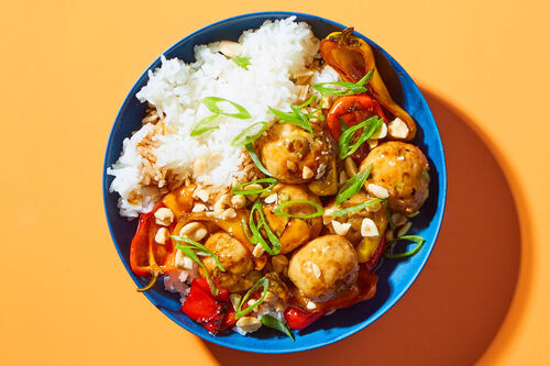 Kung Pao Chicken Meatballs & Cauliflower Rice