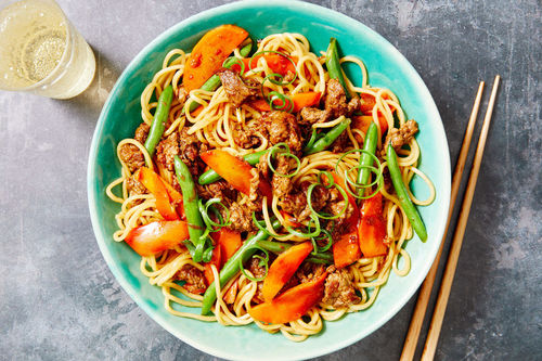 Beef, Noodle and Sweet Soy Stir-Fry