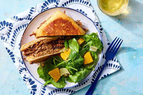 Beef & Fontina Melts on Garlic Bread