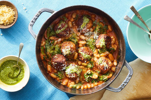 Chicken Meatball & Cannellini Bean Stew