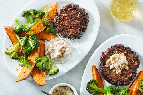 Caramelized Onion Dip Turkey Burger