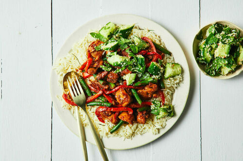 Easy Spiced Chicken and Cucumber Sambal