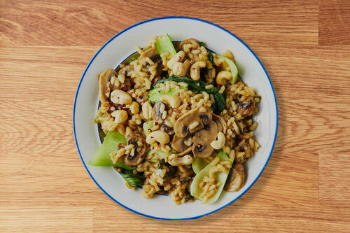 Asian-Style Mushroom Risotto