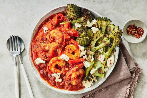 Carb-Conscious Spicy Prawns in Purgatory