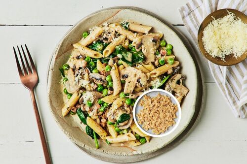 Creamy Bacon and Mushroom Boscaiola