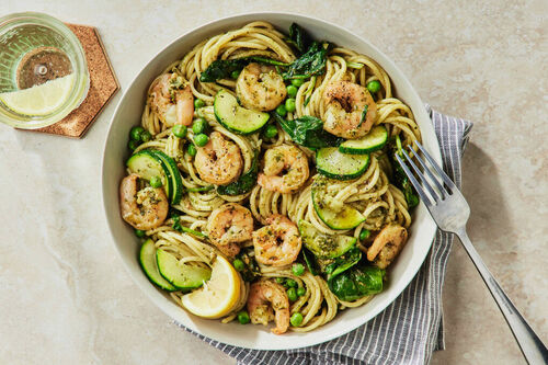 Tuscan Prawn and Pesto Spaghetti