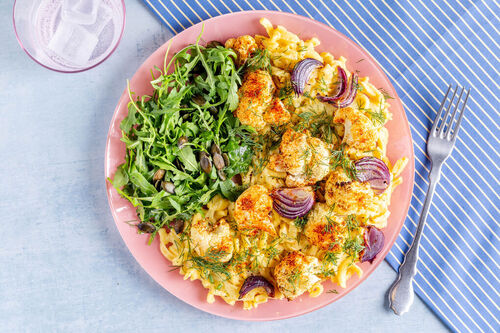 Spätzle met citroenige kaassaus en dille