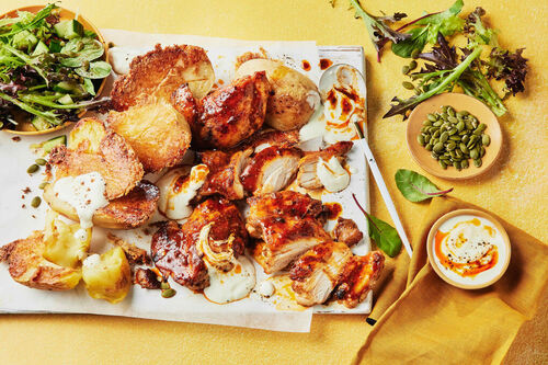 Portuguese Chicken with Parmesan Potatoes
