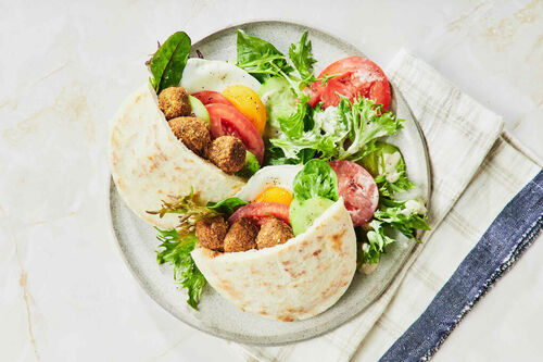 Turkish-Spiced Falafel Pita Pockets