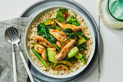 Chicken Thigh and Greens Stir-Fry