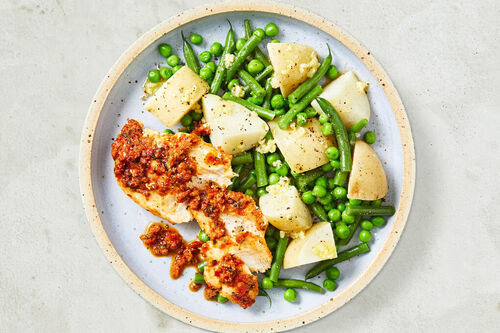 Red Pesto Seared Chicken