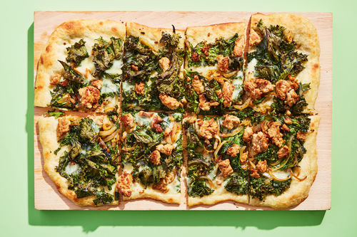 Chicken Sausage & Kale Pizza