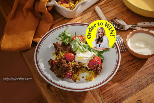 Spiced Rice, Crispy Mince and Jammy Tomatoes